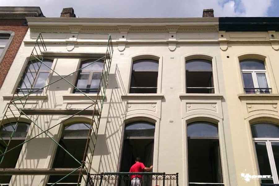 travaux ravalement facades maison maitre namur renovation peintre batiment moret