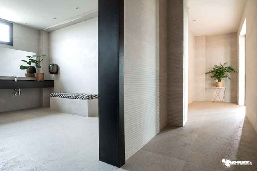 beton cire naturel chaux argil naturel ecologique claylime differentes pieces artisan peintre decorateur moret