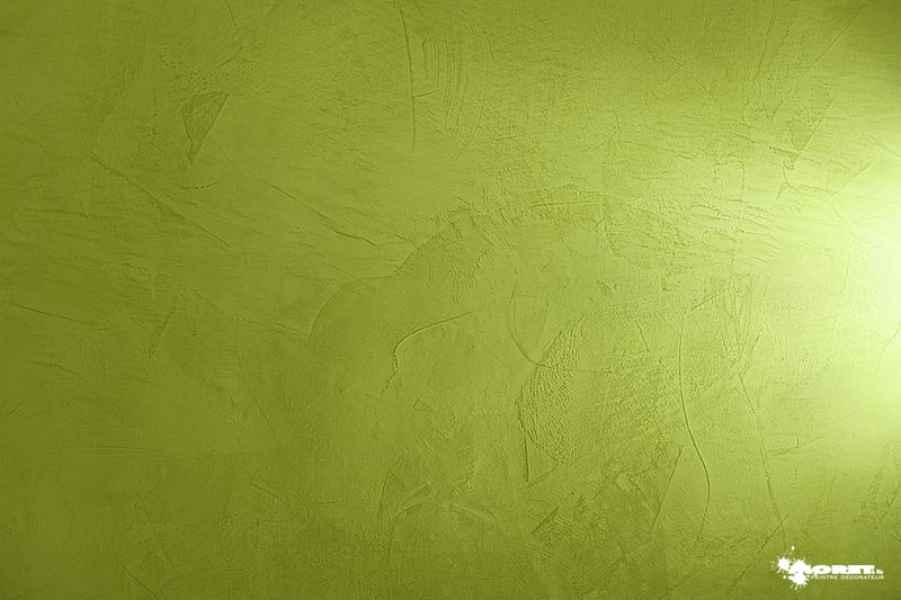 effet peinture ecologique chaux naturel coloration vert chartreuse application spatule artisant peintre decorateur moret