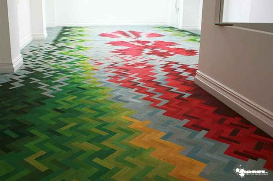 placement moquette motif multicolor artisan peintre decorateur moret namur