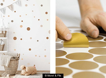 Rénovation intérieure peinture avec stickers personnalisés 